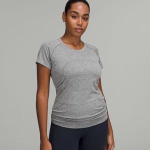 Light gray short sleeve Swiftly Tech Shirt.
